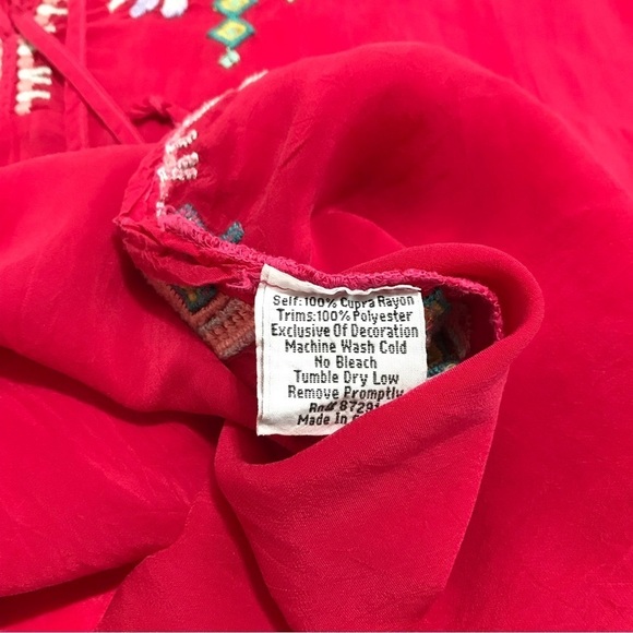 Johnny Was Vanessa Georgette Embroidered Tunic Size Medium - Picture 15 of 16